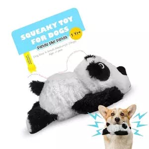 BarkButler Pandu The Panda Soft Squeaky Plush Dog Toy