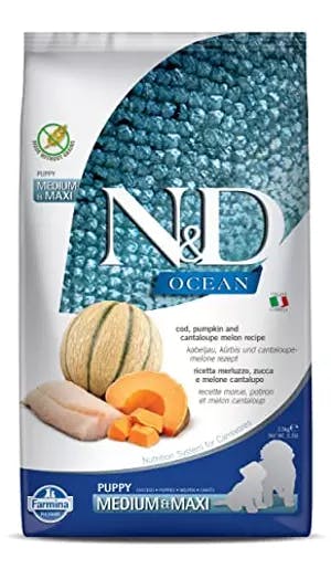 Farmina N&D Ocean COD Pumpkin & Cantaloupe Melon Grain Free Dry Food - Puppy Medium/Maxi
