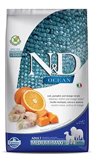 Farmina N&D Pumpkin Codfish & Orange Grain Free Dry Food - Adult Medium/Maxi