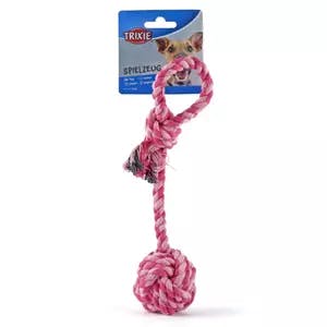 Trixie Playing Rope Loop with Woven in Ball Toy