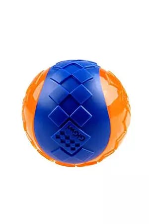 GiGwi Squeaker Transparent Orange/Blue Ball Dog Toy