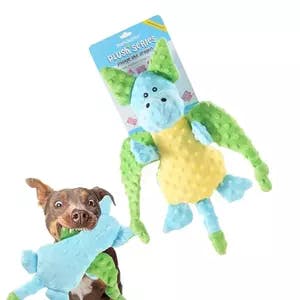 BarkButler Pookie The Dragon Soft Squeaky Plush Dog Toy