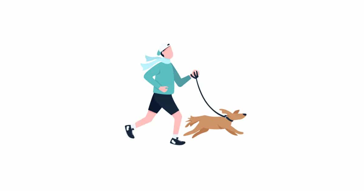 dog pulling on leash clip art