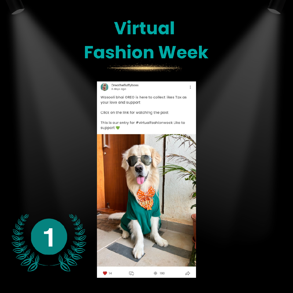 Here are the Top 5 cutest Kuddlers who won our hearts and the Virtual Fashion week 💓

Congratulations Oreo on winning a Free Grooming Session 🎉🎉🎉

Special mention to Star, Rio, Angel and Oso for adding extra cuteness to our feeds and brightening our day. As a token of love from Team Kuddle, we'll be sending you an exclusive gift voucher worth Rs. 300 ❤️

Thanks for joining the Fashion Week. Follow Kuddle and stay tuned for more such fun contests ✨