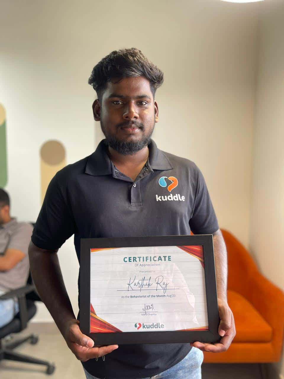 🐾 Behaviourist of the Month 🐾

Let's take a moment to celebrate our Outstanding Behaviourist of the month, Karthik Raj, whose dedication and skills have made a profound impact on our furry clients.

Join us in applauding his efforts and dedication towards facilitating stronger bonds between pets and their parents 💖👏
