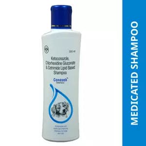 Intas Conaseb Antibacterial Antifungal Shampoo for Dogs & Cats