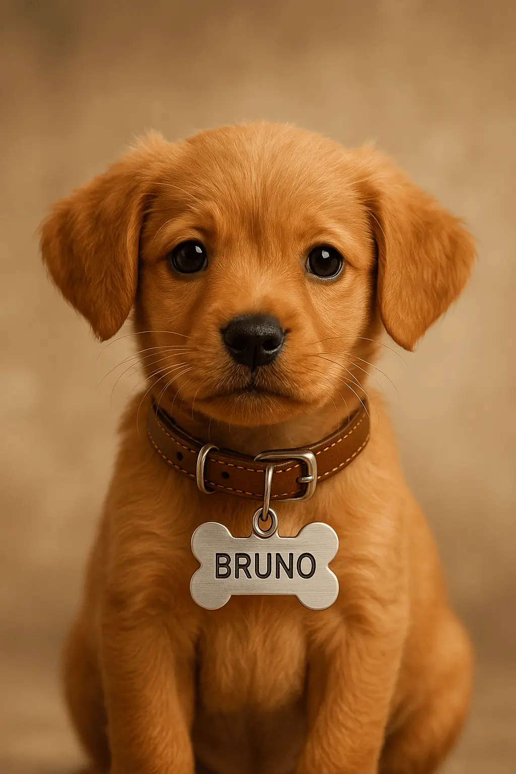 cute puppy with collar